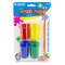 BAZIC 4 Color Poster Paint Set, 0.61 fl oz Each, with Brush, Smooth Even Coverage, for Kids Painting, Art Class, Craft Projects